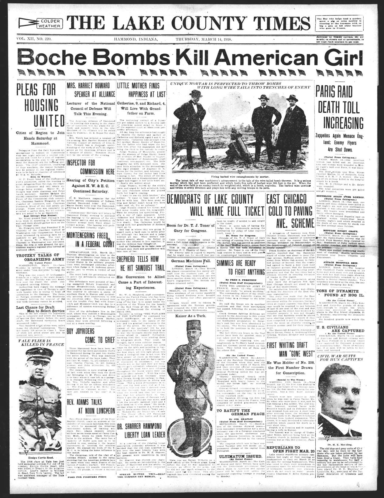 March 14, 1918: Little Mother Finds Happiness At Last
